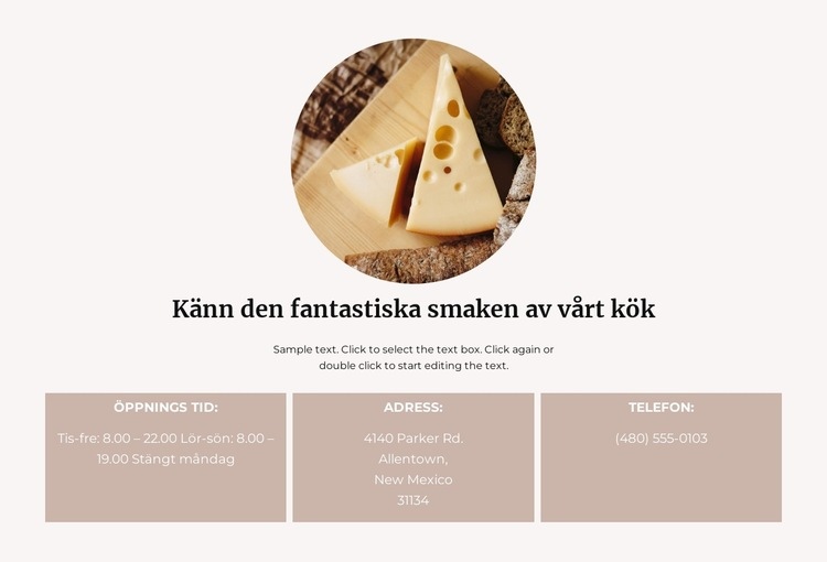 Produktionskontakter HTML-mall