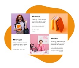 Motivasyon Ve Yaratıcılık Için Açılış Sayfası Şablonu