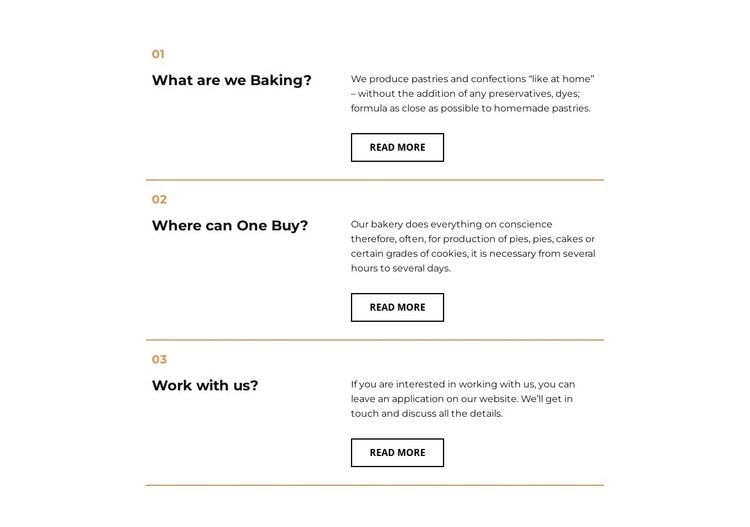 How the restaurant works Web Page Design