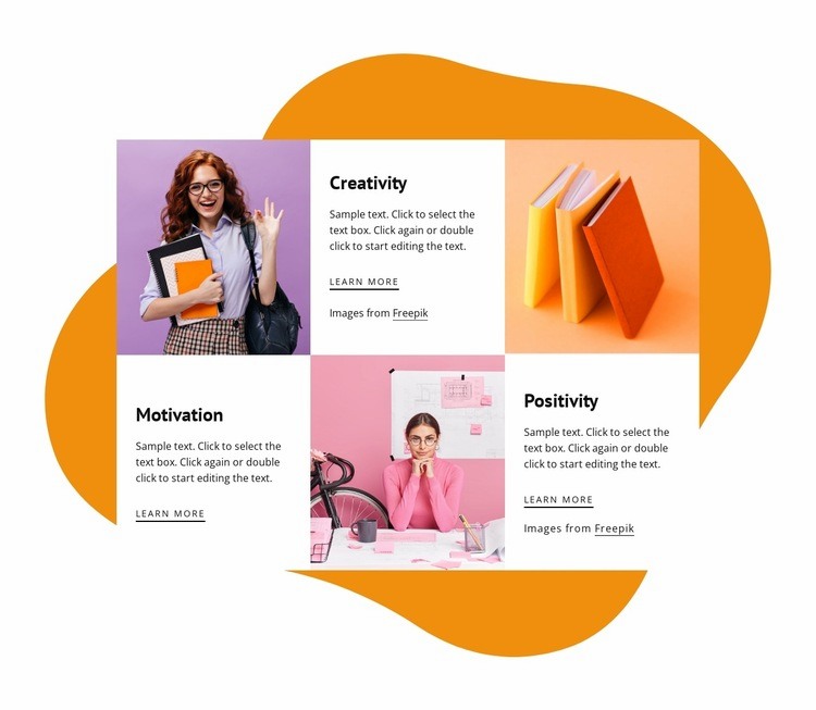 Motivation and creativity Webflow Template Alternative