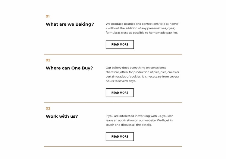 How the restaurant works Website Builder Templates