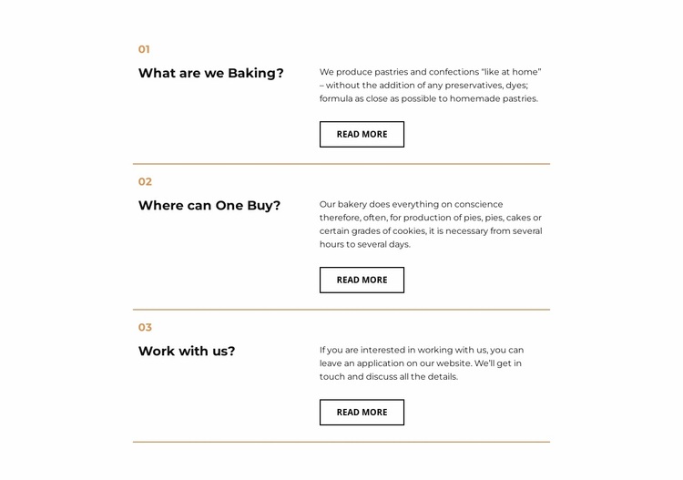 How the restaurant works Website Design