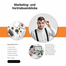 Vertriebseinblicke - HTML-Vorlage Für Eine Seite