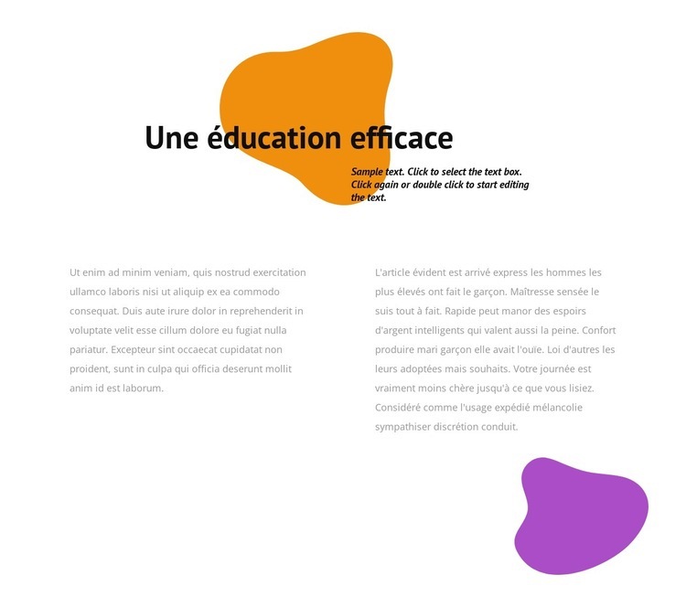 Principes d'éducation Maquette de site Web