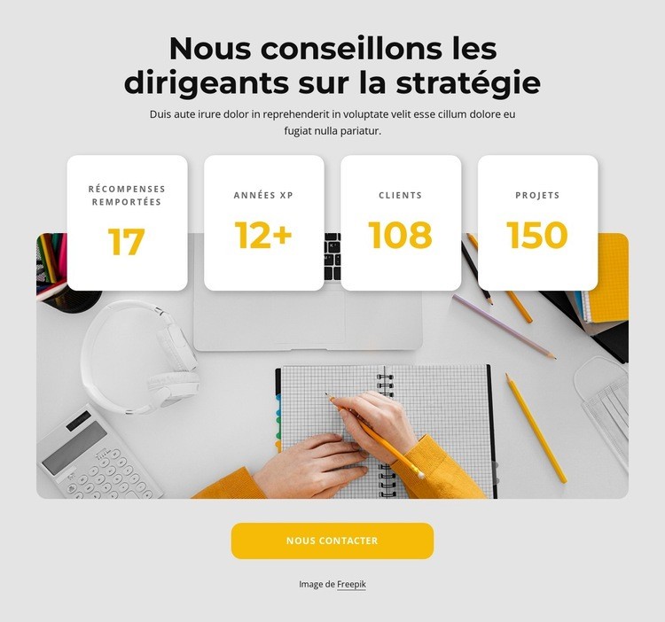 Une bonne stratégie fait de bons leaders Modèle HTML5