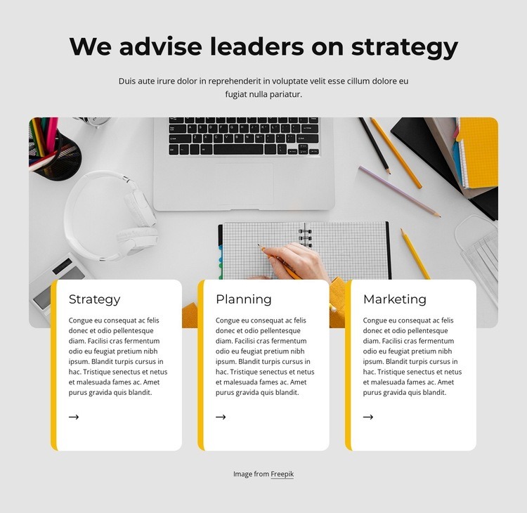 Effective leaders Homepage Design