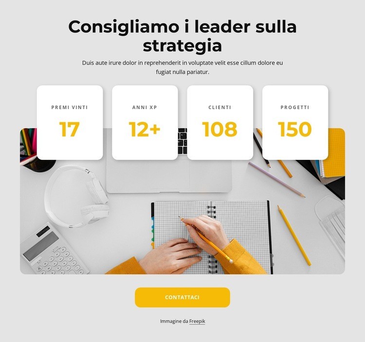 Una buona strategia fa dei buoni leader Costruttore di siti web HTML