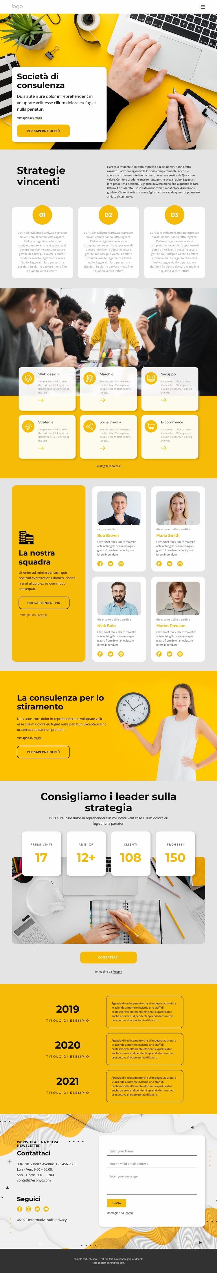 Prima società di consulenza Modelli di Website Builder