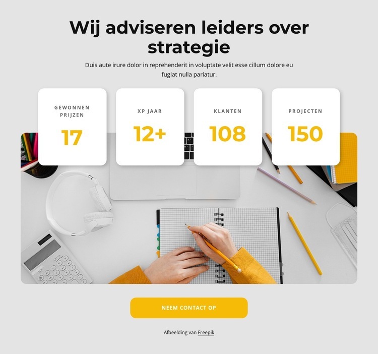 Goede strategie maakt goede leiders Html Website Builder