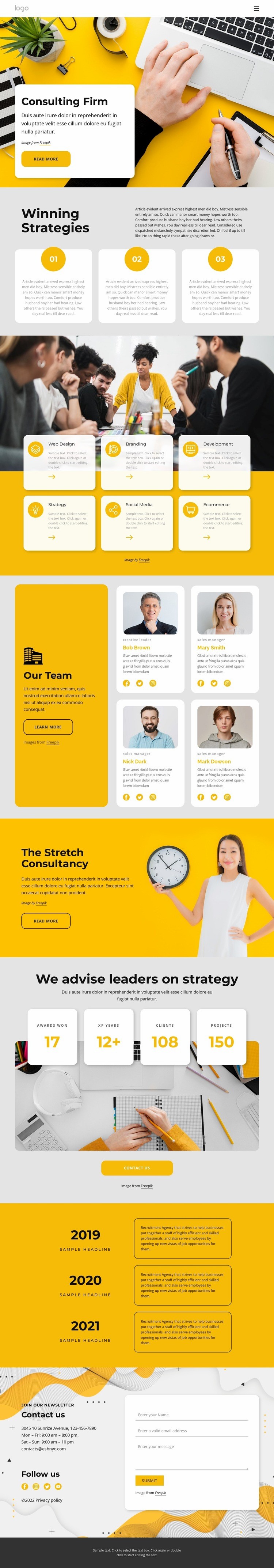 Top consulting firm Squarespace Template Alternative