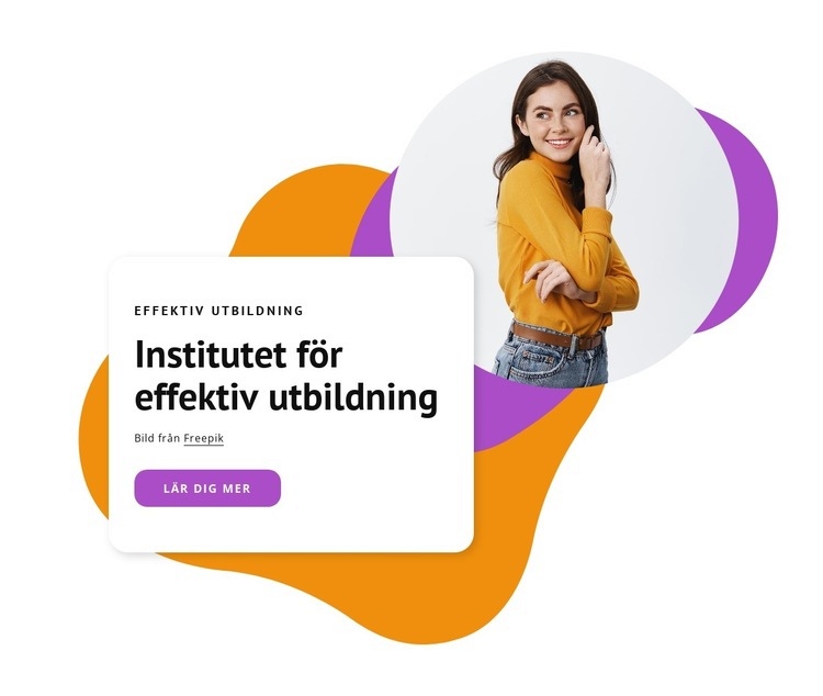 Effektiv och kvalitativ utbildning Webbplats mall