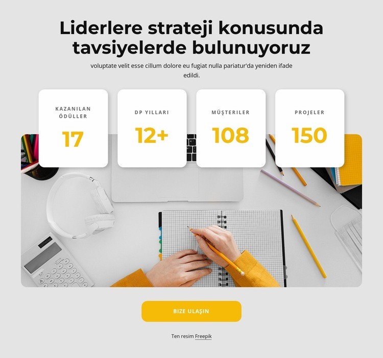 İyi strateji iyi liderler yapar HTML5 Şablonu