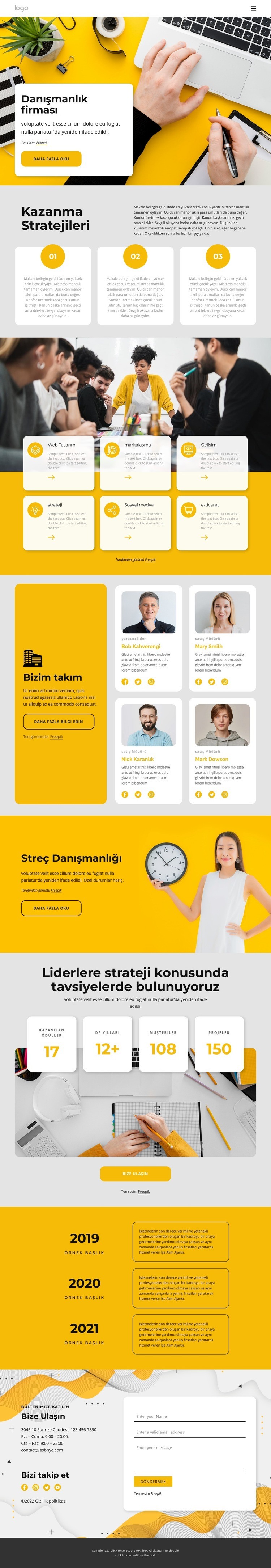 En iyi danışmanlık firması Web Sitesi Mockup'ı