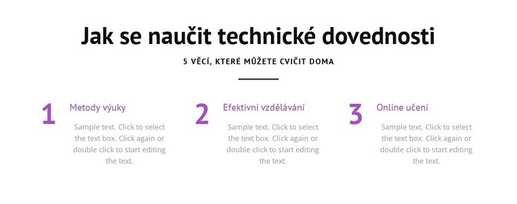 Jak se naučit technické dovednosti Šablona webové stránky