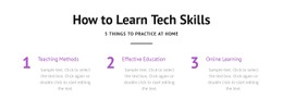 How To Learn Tech Skills HTML5 & CSS3 Template