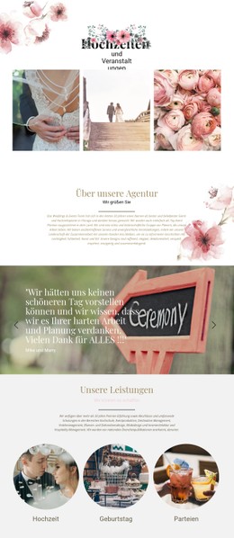 Momente Der Hochzeit Flexbox-Vorlage