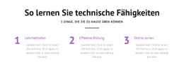 Wie Man Technische Fähigkeiten Lernt HTML5- Und CSS3-Vorlage