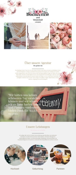 Momente Der Hochzeit - Professionelles Website-Design