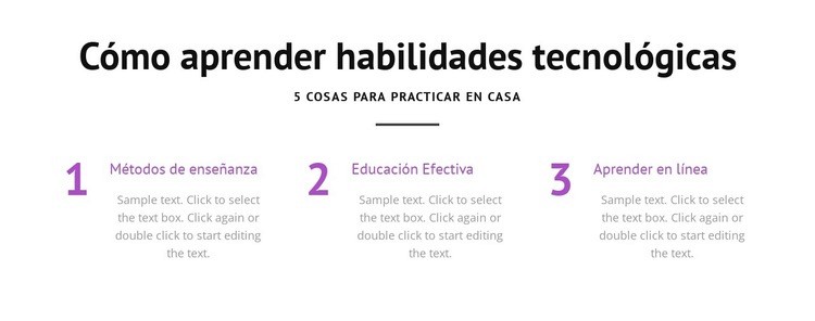 Cómo aprender habilidades tecnológicas Plantillas de creación de sitios web