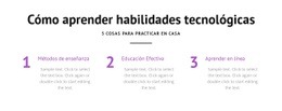 Mejor Diseño De Página De Destino Para Cómo Aprender Habilidades Tecnológicas