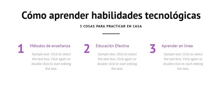 Cómo aprender habilidades tecnológicas Plantilla HTML5