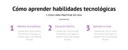 Cómo Aprender Habilidades Tecnológicas: Inspiración De Plantilla De Una Página