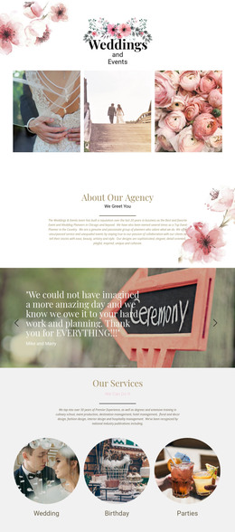 Wedding Planner Website Templates