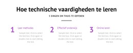 Hoe Technische Vaardigheden Te Leren HTML5- En CSS3-Sjabloon