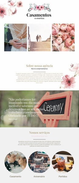 Momentos de casamento Landing Pages