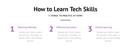 How To Learn Tech Skills - HTML Web Template