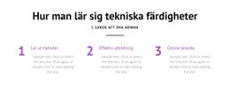 Hur Man Lär Sig Tekniska Färdigheter - HTML-Webbmall