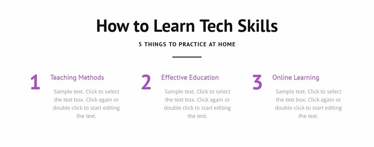How to learn tech skills Website Builder Templates