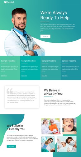 Serving And Helping Medicine Single Page Template