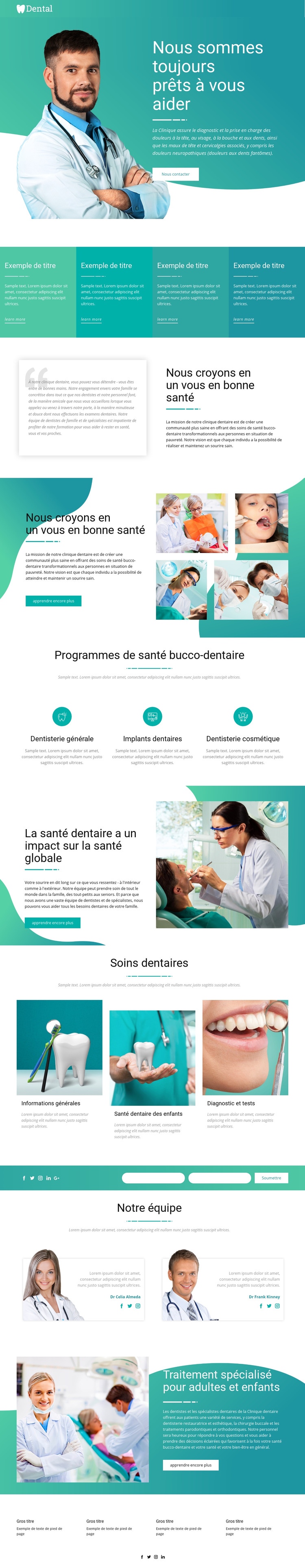 Servir et aider la médecine Créateur de site Web HTML