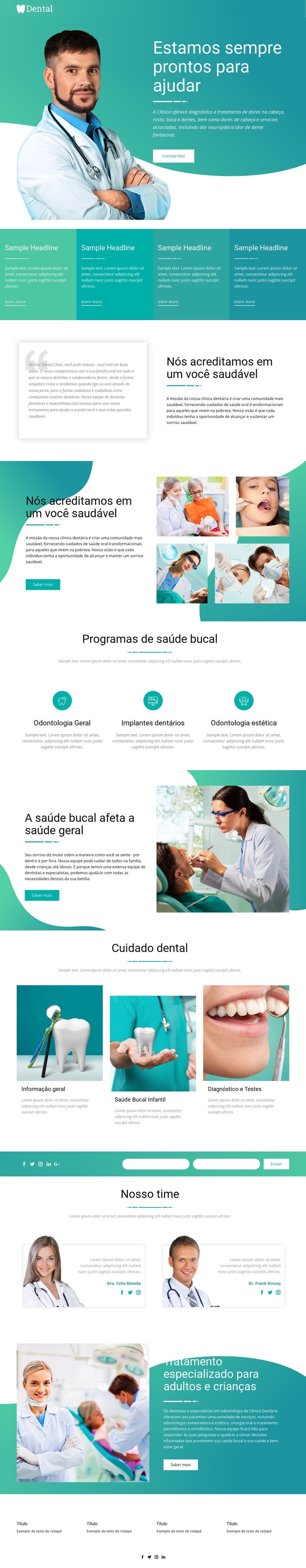 Servindo e ajudando a medicina Construtor de sites HTML