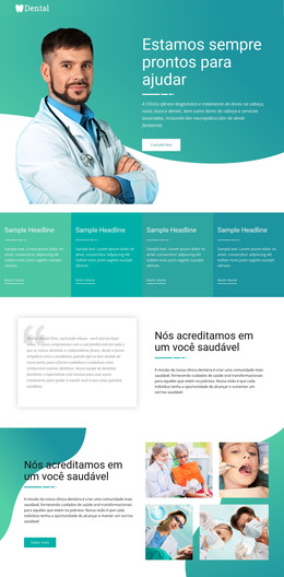 Servindo E Ajudando A Medicina - Modelo De Página HTML
