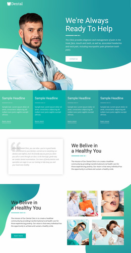 Awesome Landing Page For Serving And Helping Medicine