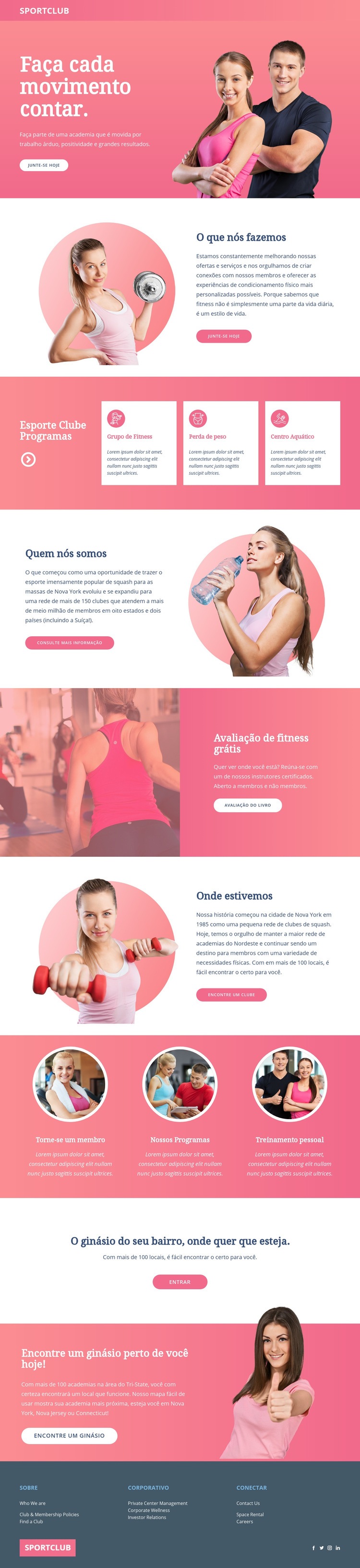 Coaching personalizado Design do site