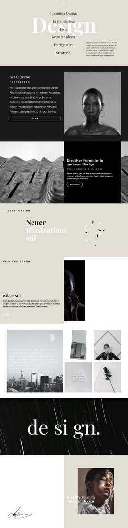 Richtungen Des Designstudios - Kostenlose Website-Vorlage