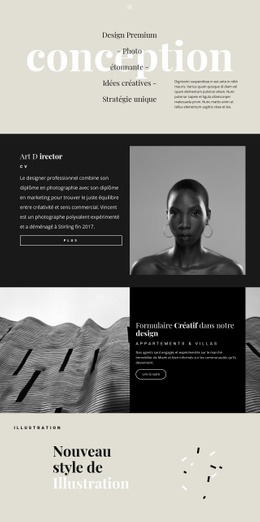 Conception De Site Web Pour Directions Du Studio De Design
