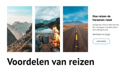 Hoe Reizen Je Brein Verandert - Sjabloon Voor Één Pagina