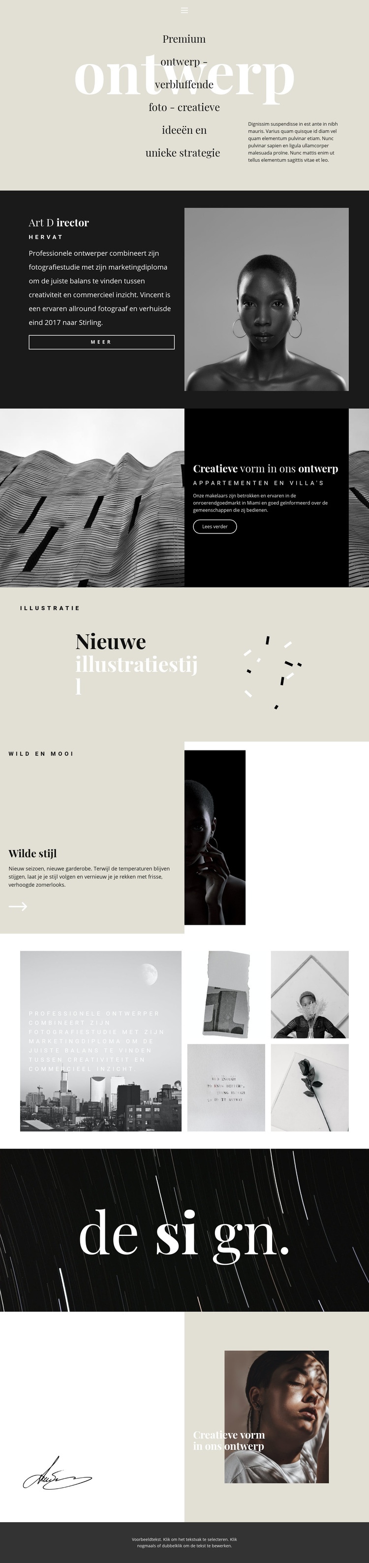 Routebeschrijving ontwerpstudio Website mockup