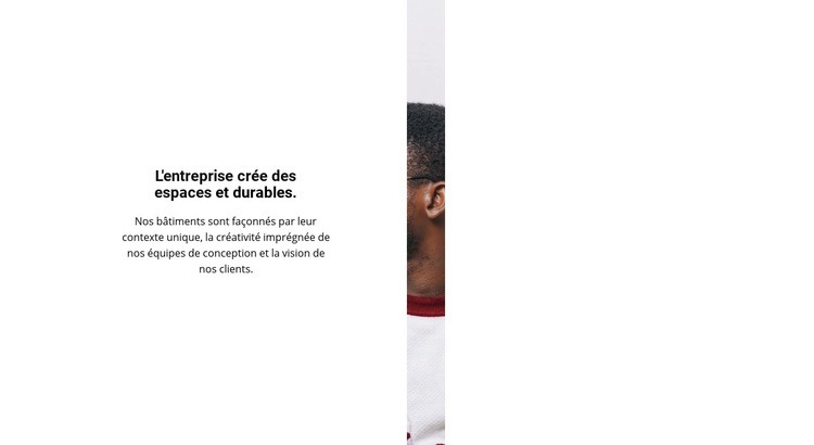 L'entreprise crée des bâtiments durables Conception de site Web