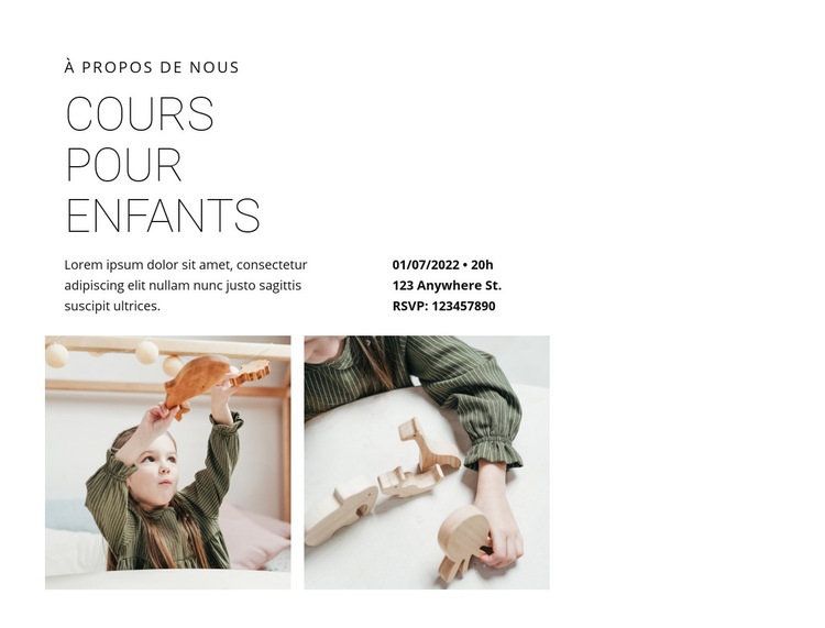 Cours enfants Conception de site Web