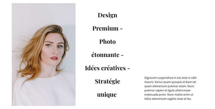 Design et idées créatives Modèle CSS