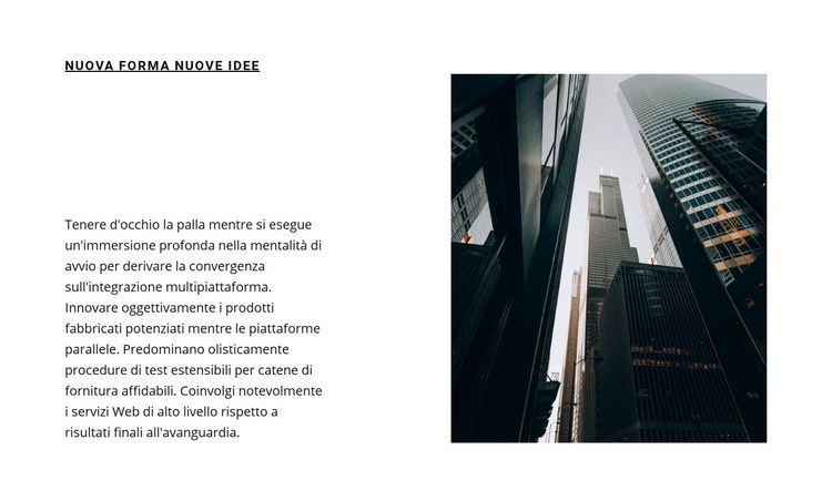 Nuova forma nuove idee Modello HTML5