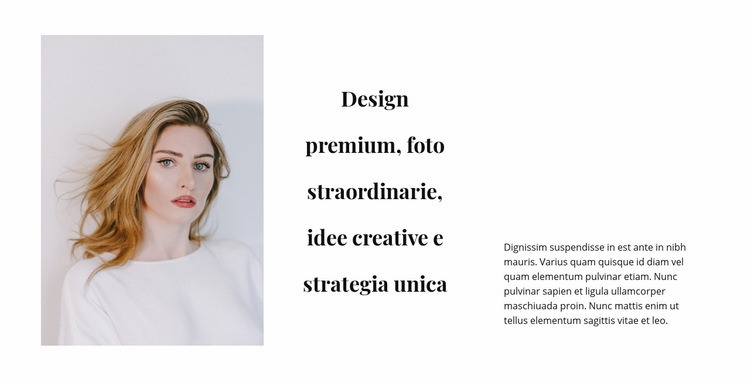 Design e idee creative Modello di sito Web