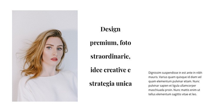 Design e idee creative Tema WordPress