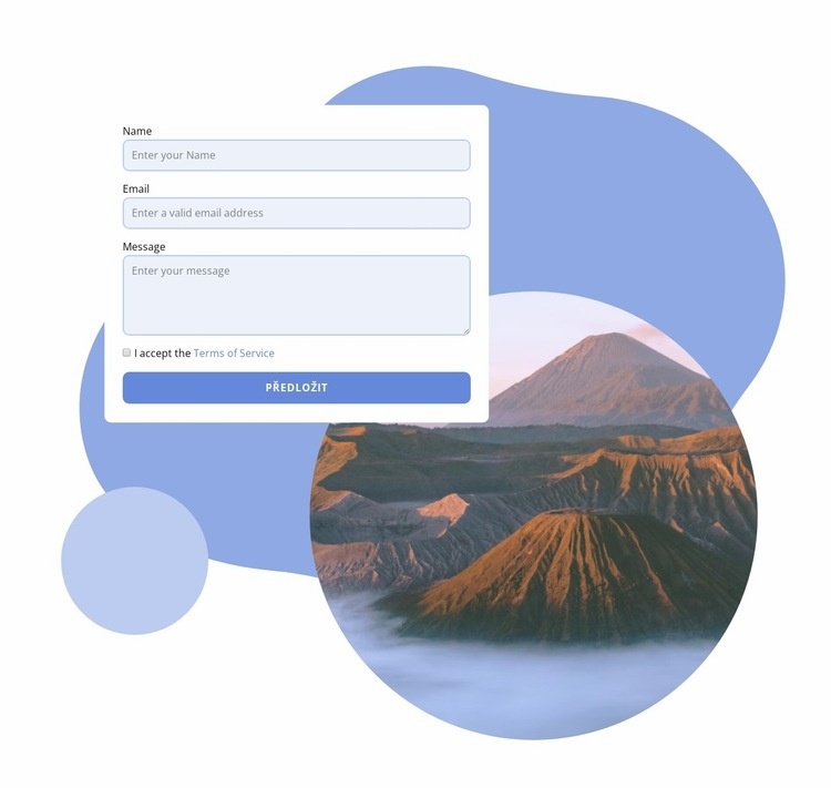 Návrhy webových stránek kontaktního formuláře Šablona