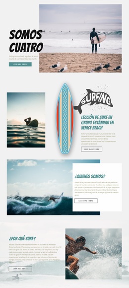 Surf - Plantilla Personalizada De Una Página